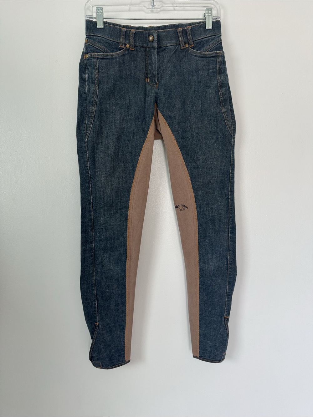 HKM Ambassador Cup Denim Full Seat Riding Breeches Equestrian Size 28 US